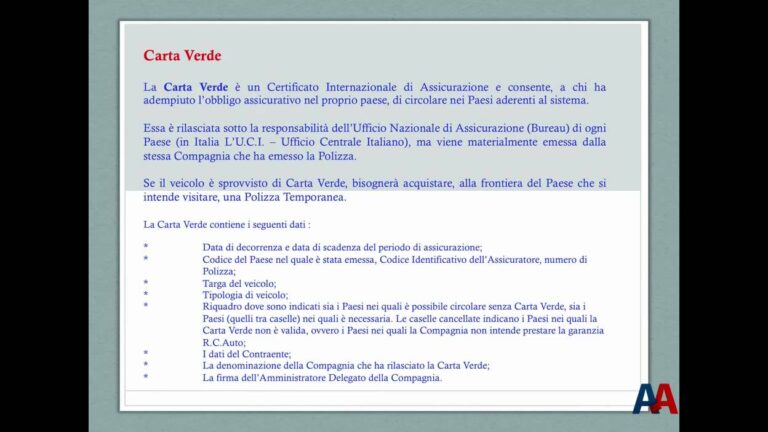 Guida alla Numero Carta Verde: Requisiti e Benefici
